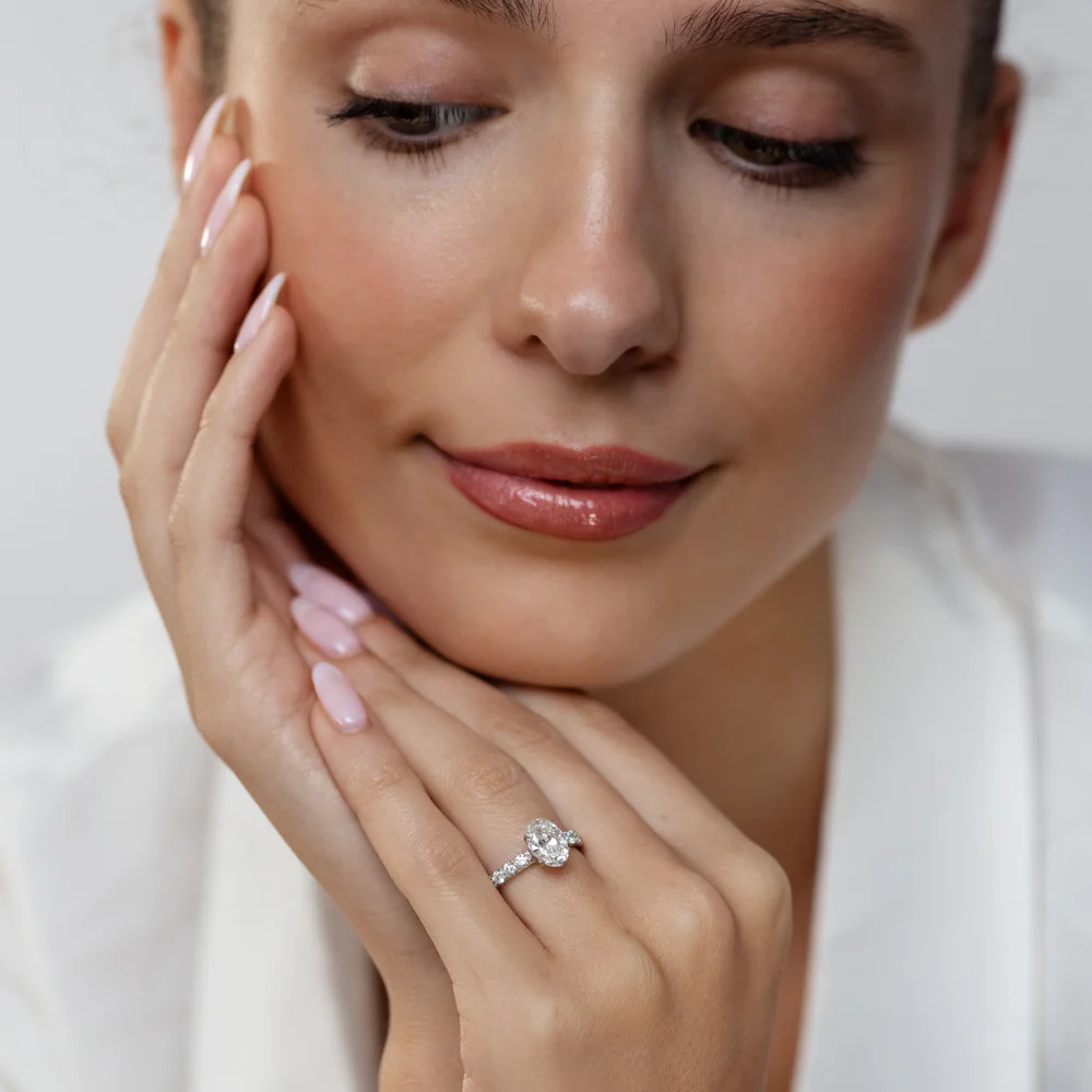 Luminesce Lab Grown 2 Carat Diamond Ring in Sterling Silver - Image 4