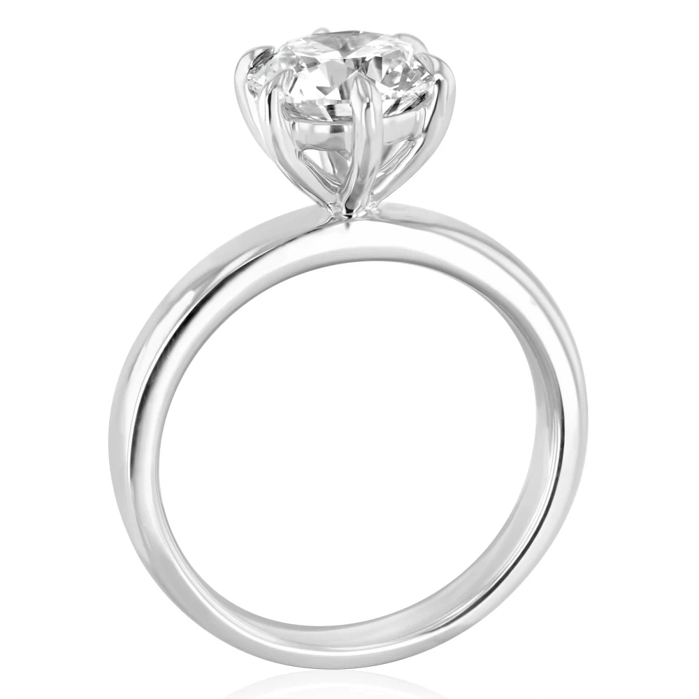 Luminesce Lab Grown 2 Carat Diamond Solitaire Ring in Platinum - Image 3