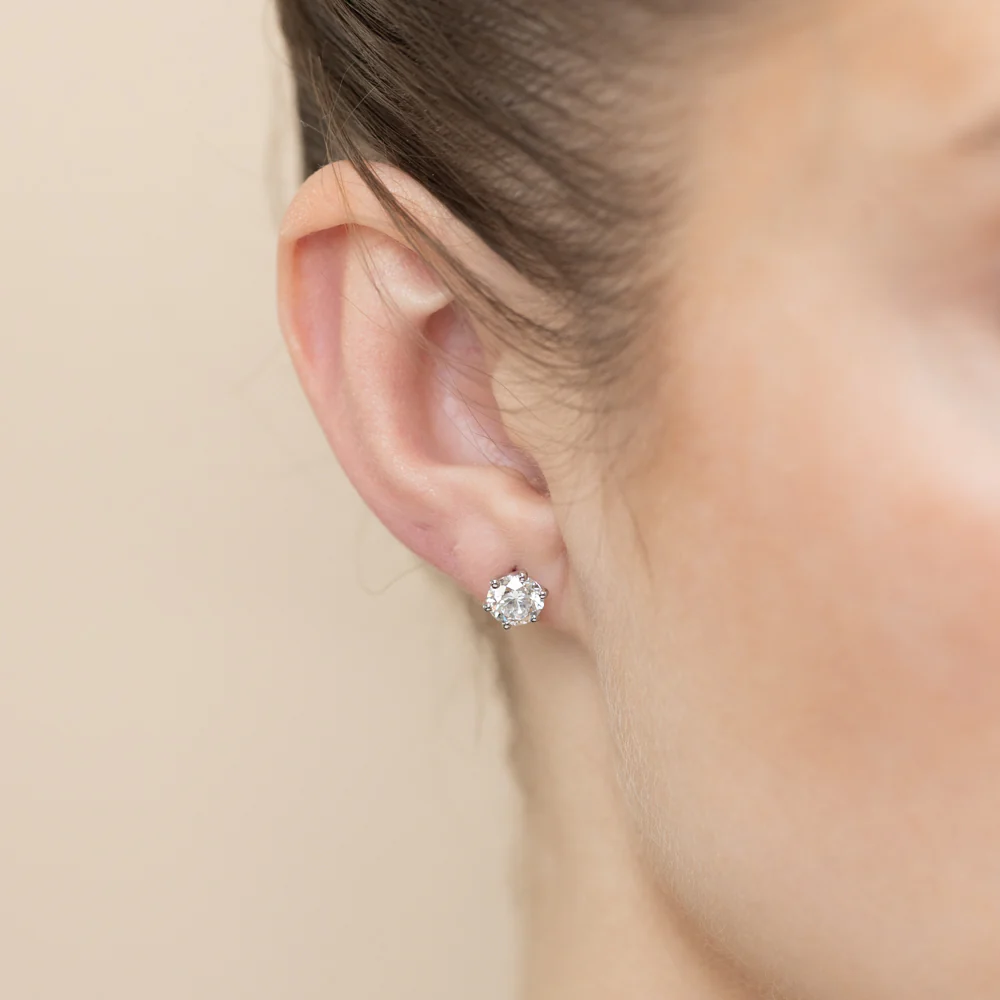 Luminesce Lab Grown 2 Carat Diamond Stud Earrings in Platinum - Image 2
