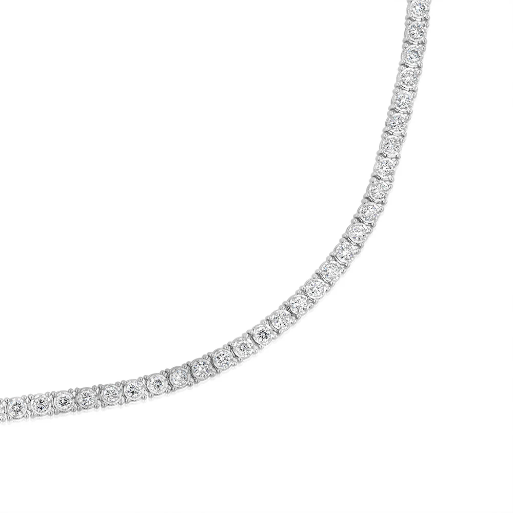 Luminesce Lab Grown 2 Carat Diamond Tennis Bracelet in 9ct White Gold - Image 3
