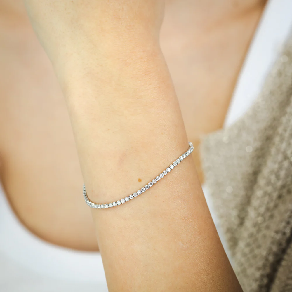 Luminesce Lab Grown 2 Carat Diamond Tennis Bracelet in Platinum - Image 5