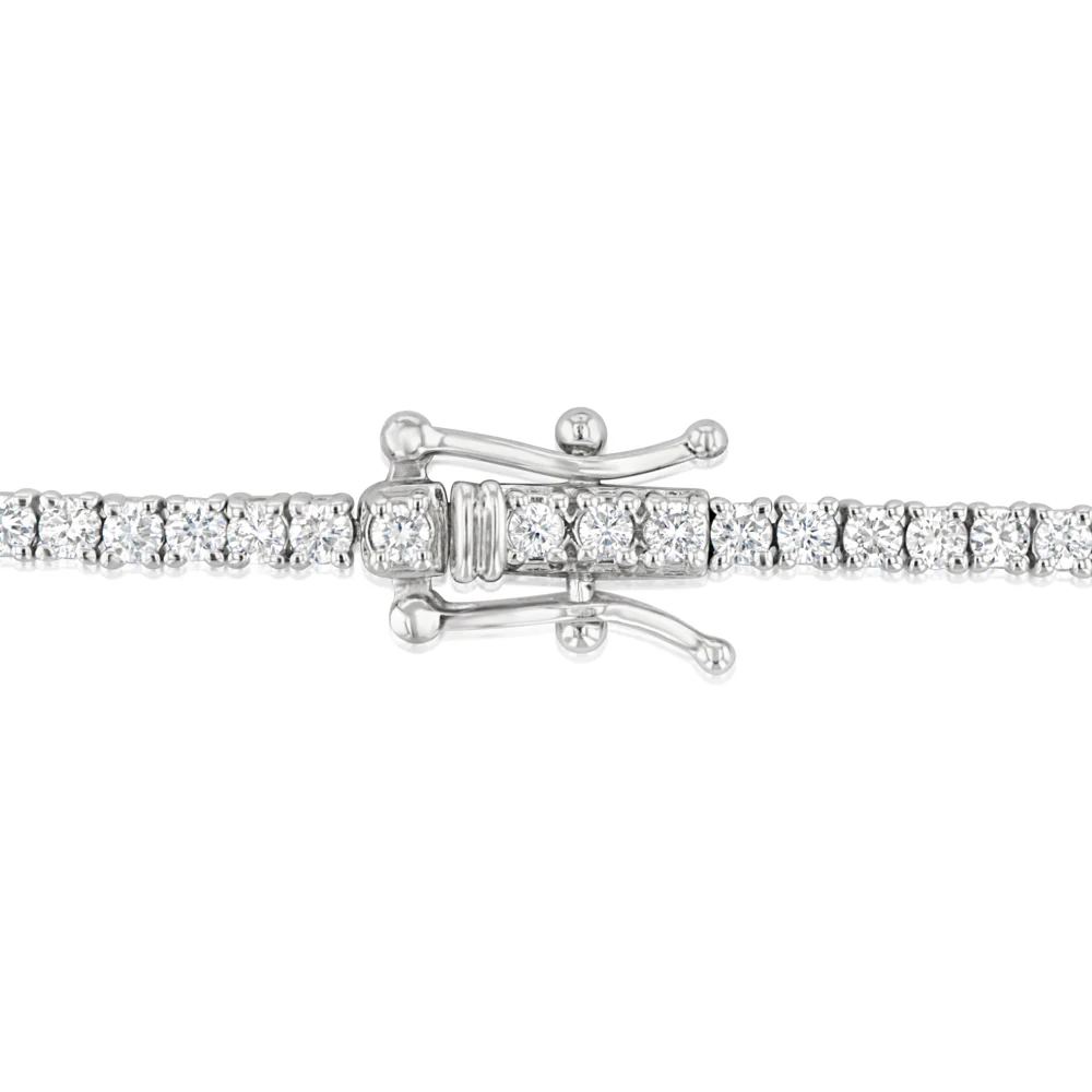Luminesce Lab Grown 2 Carat Diamond Tennis Bracelet in Sterling Silver - Image 4