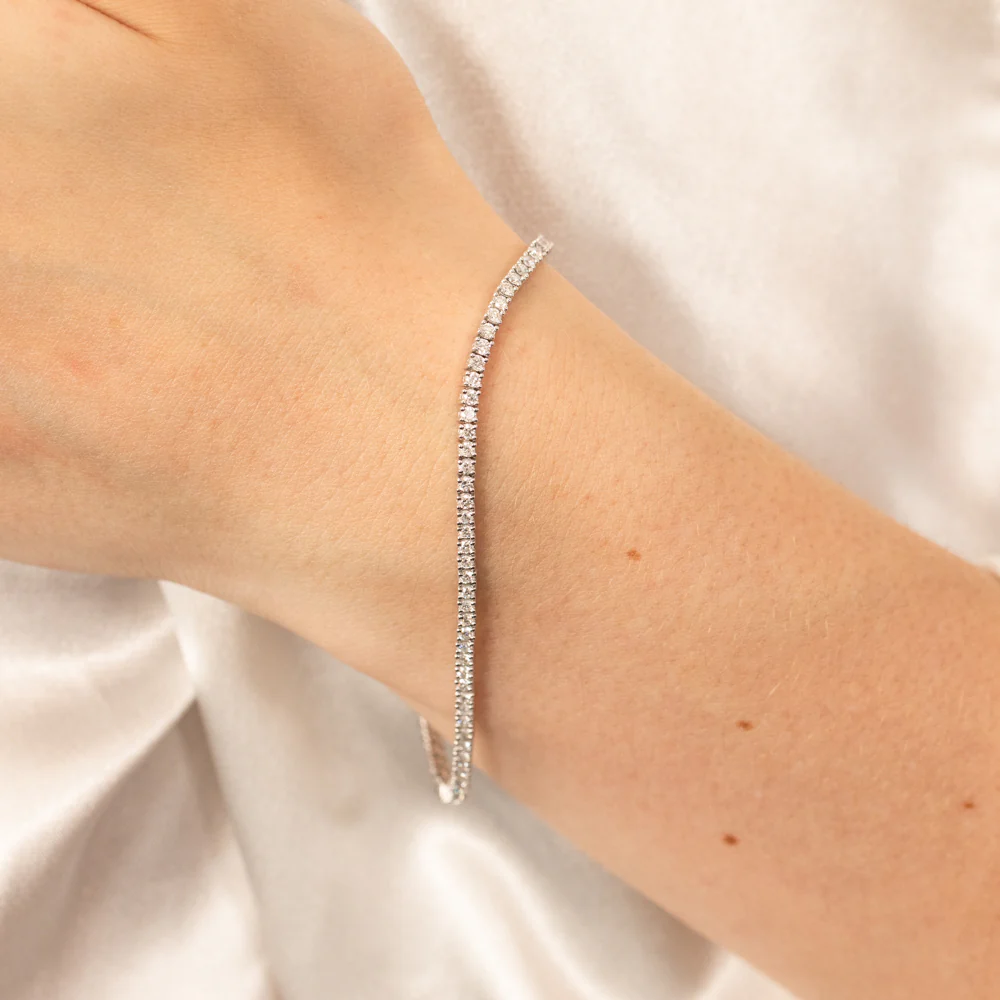 Luminesce Lab Grown 2 Carat Diamond Tennis Bracelet in Sterling Silver - Image 6