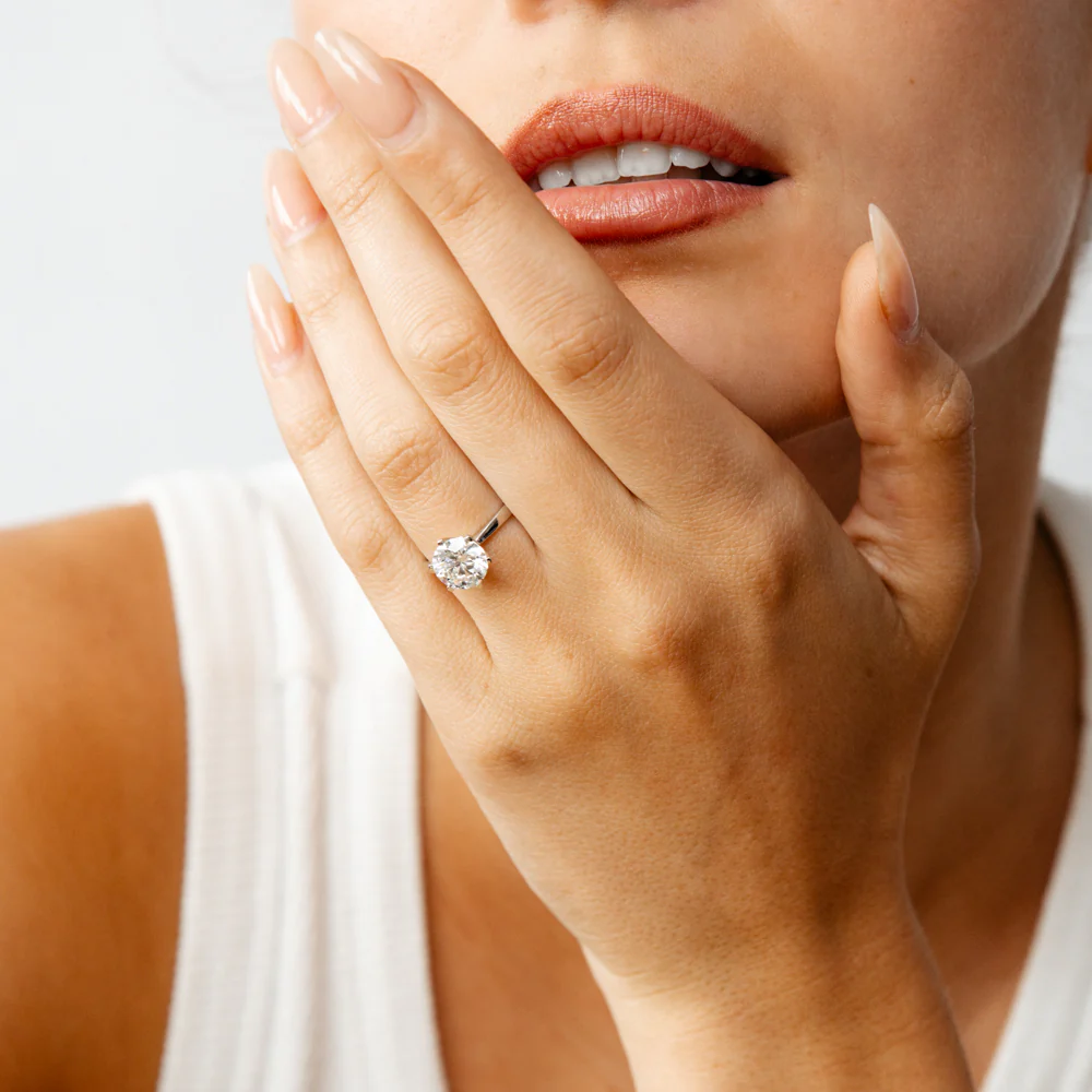 Luminesce Lab Grown 2 Carats Certified Diamond Solitaire Ring in 18ct White Gold - Image 3