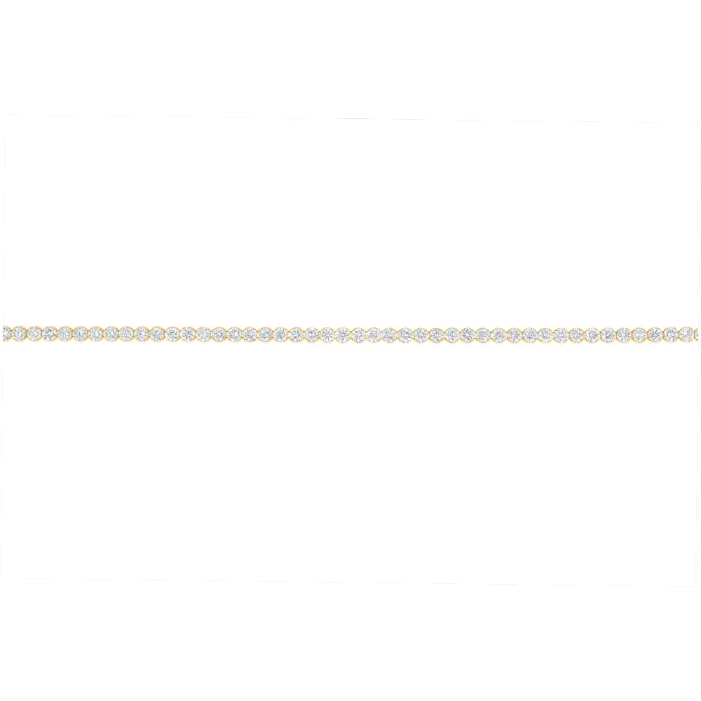 Luminesce Lab Grown 2 Carats Diamond Tennis Bracelet in 10ct Yellow Gold - Image 2