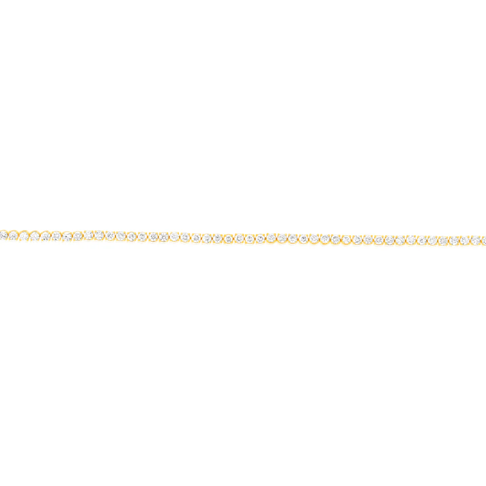 Luminesce Lab Grown 2 Carats Diamond Tennis Bracelet in Gold Plated Silver - Image 2