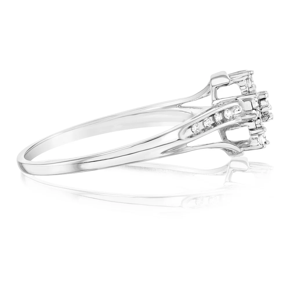 Luminesce Lab Grown 21 Diamond Disc Dress Ring in Sterling Silver - Image 2