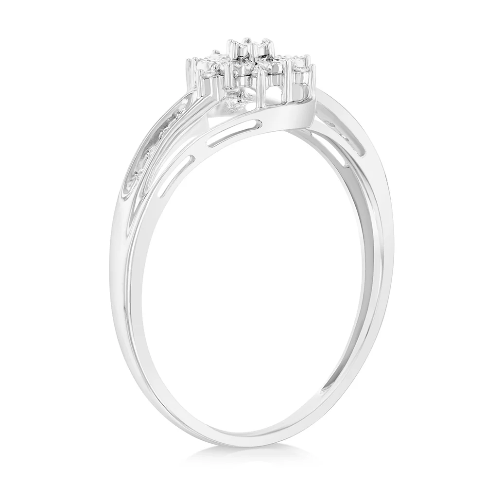 Luminesce Lab Grown 21 Diamond Disc Dress Ring in Sterling Silver - Image 3