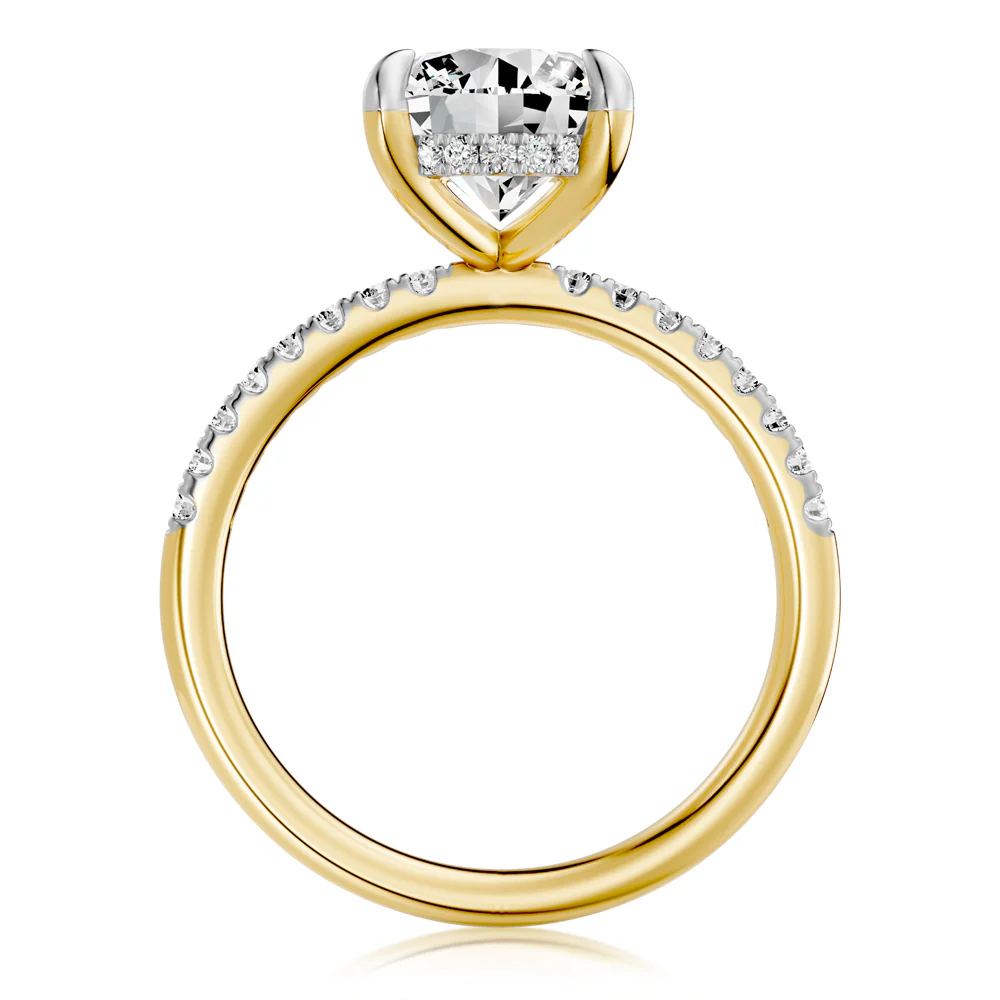 Luminesce Lab Grown 3.20 Carat Diamond Oval Ring in 9ct Yellow Gold - Image 7