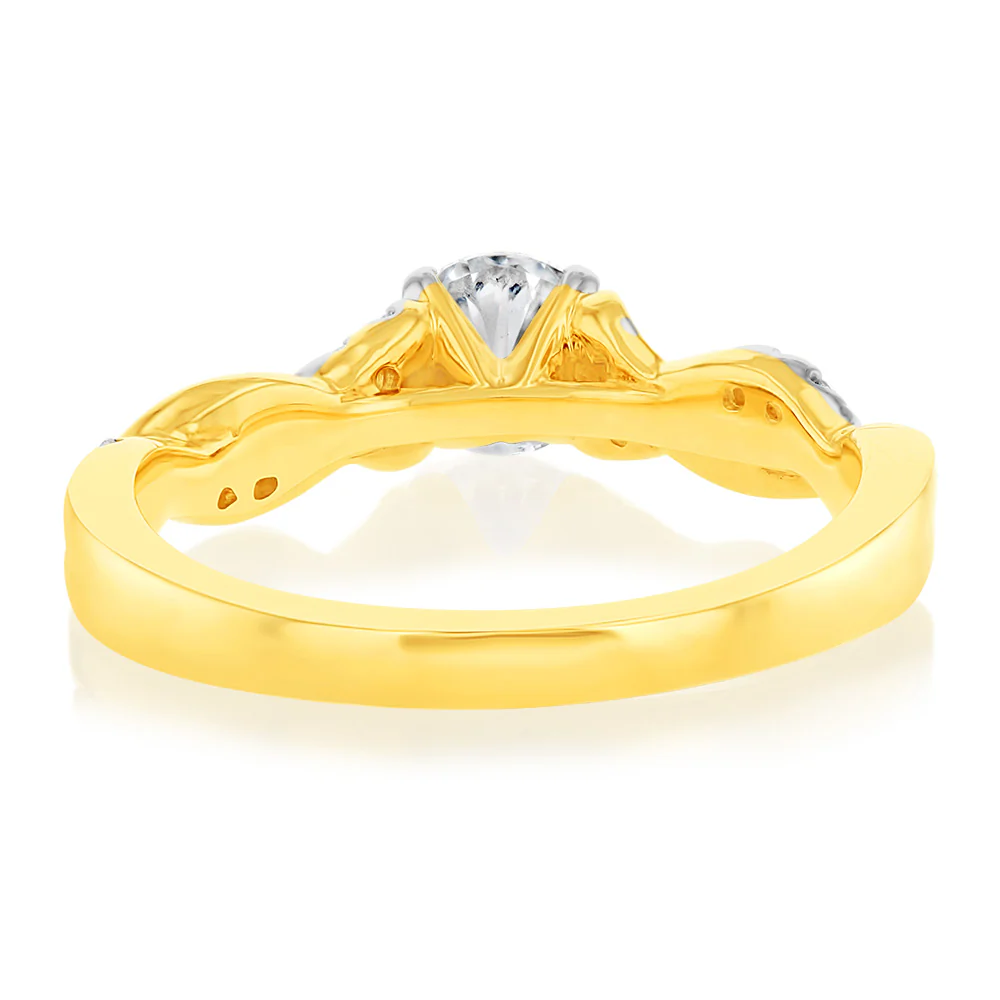 Luminesce Lab Grown 3/4 Carat Diamond Engagement Ring in 9ct Yellow Gold - Image 3