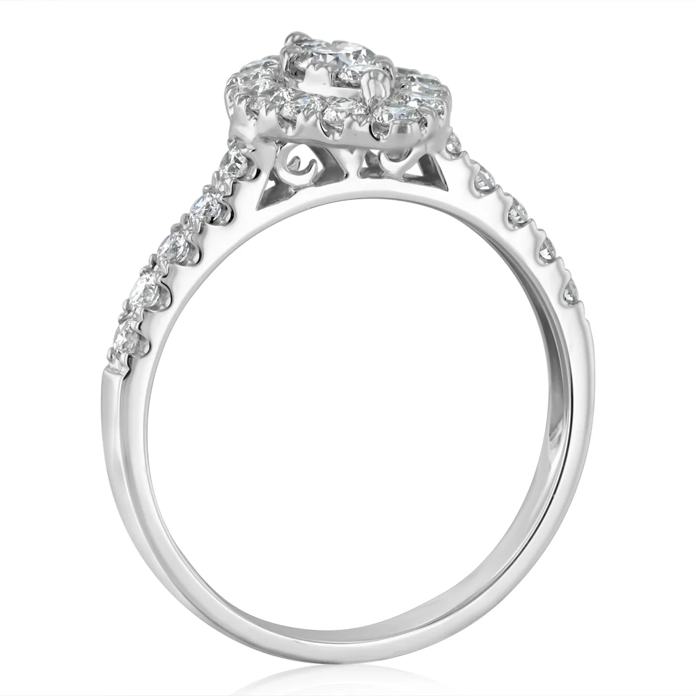 Luminesce Lab Grown 3/4 Carat Diamond Marquise Ring Shape in 9ct White Gold - Image 3