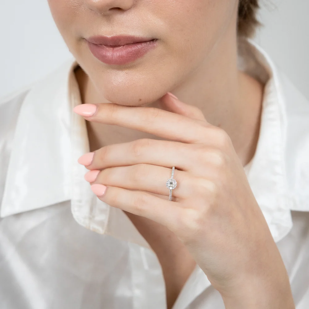 Luminesce Lab Grown 3/4 Carat Diamond Ring in 9ct White Gold - Image 4