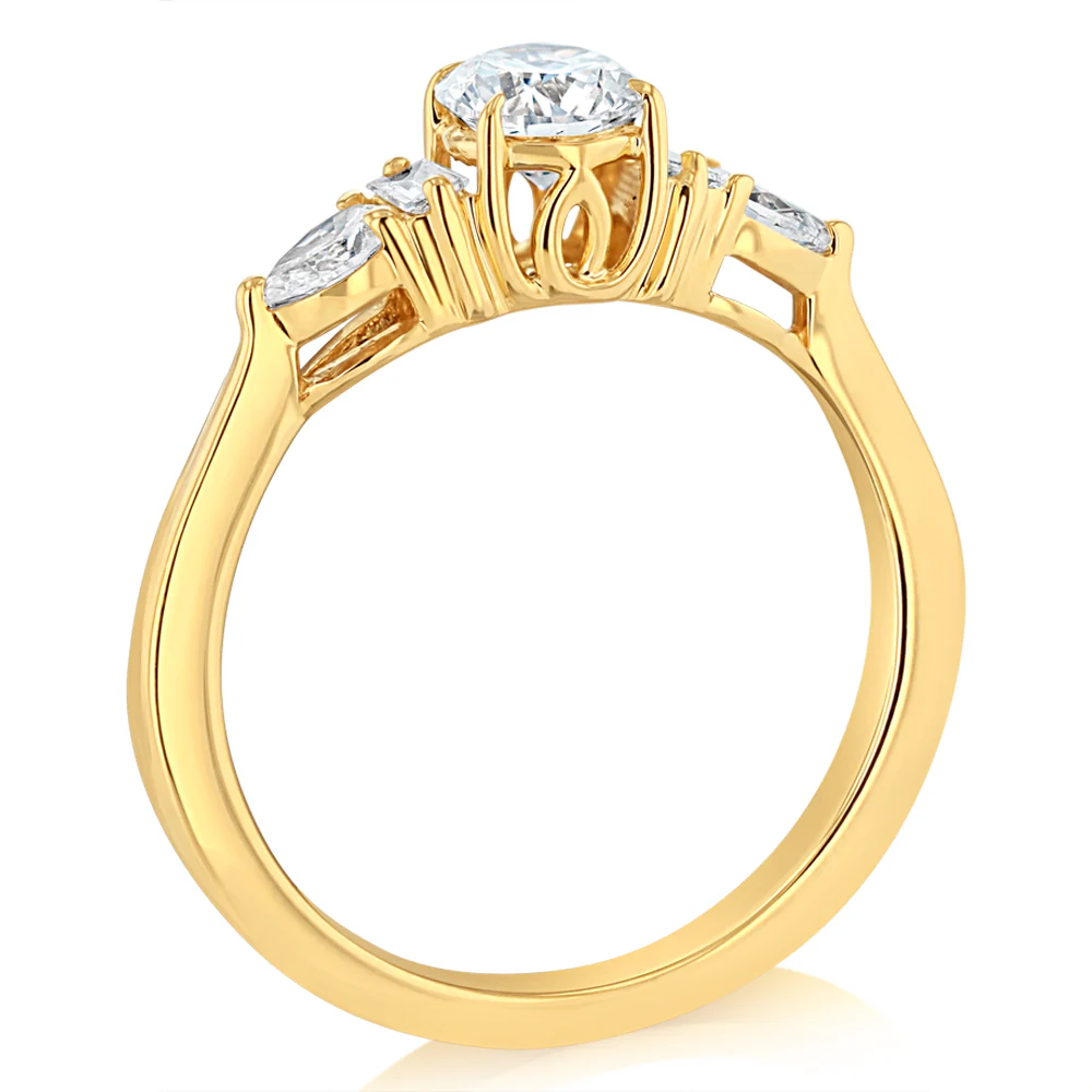 Luminesce Lab Grown 3/4 Carat Diamond Ring in 9ct Yellow Gold - Image 3