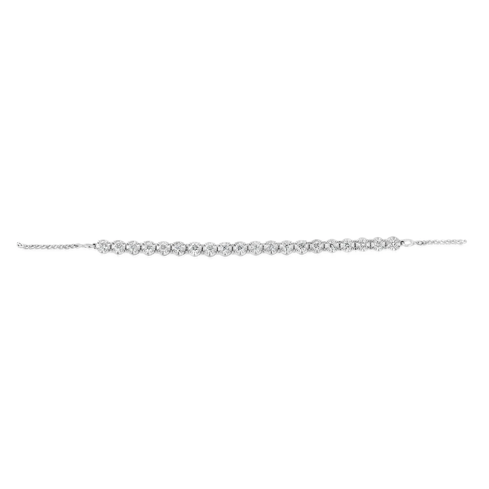 Luminesce Lab Grown 3/4 Carat Diamond Slider Bracelet in Sterling Silver - Image 2