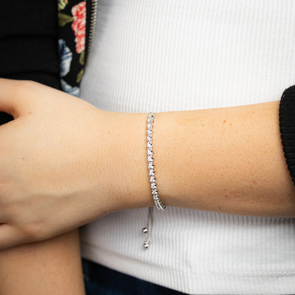 Luminesce Lab Grown 3/4 Carat Diamond Slider Bracelet in Sterling Silver - Image 3