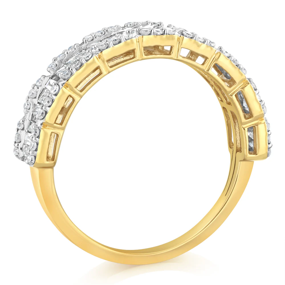 Luminesce Lab Grown 3/4 Carat Ring in Gold Plated Sterling Silver - Image 3