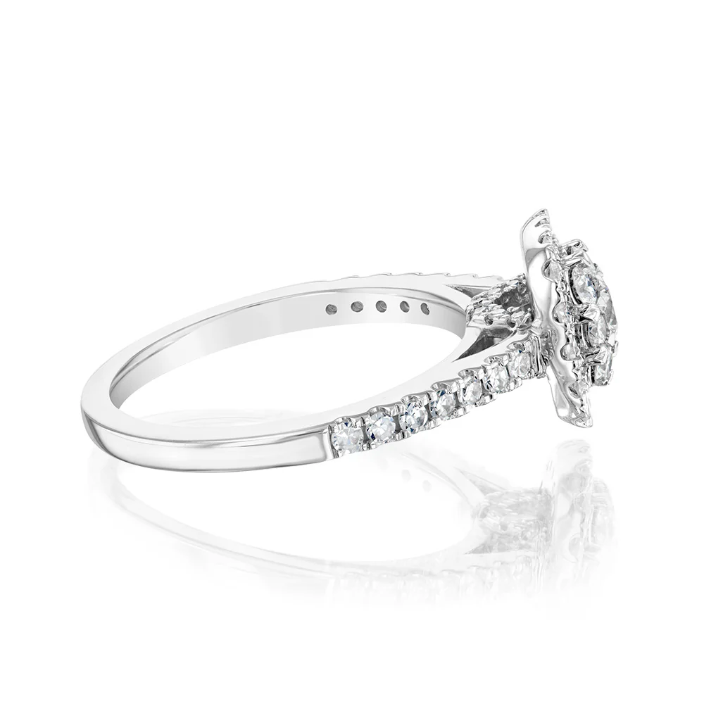Luminesce Lab Grown 3/4Carat Diamond Ring in 9ct White Gold - Image 2