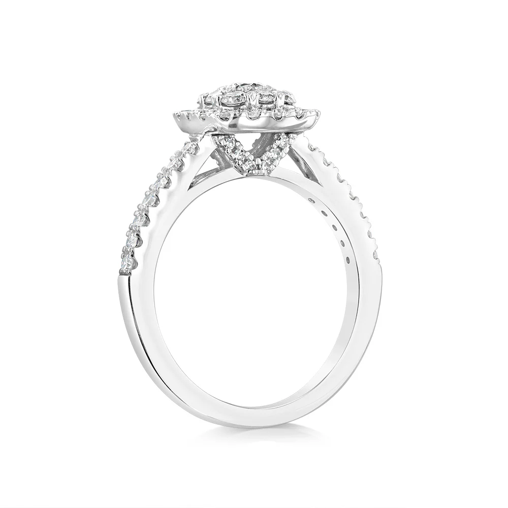 Luminesce Lab Grown 3/4Carat Diamond Ring in 9ct White Gold - Image 3