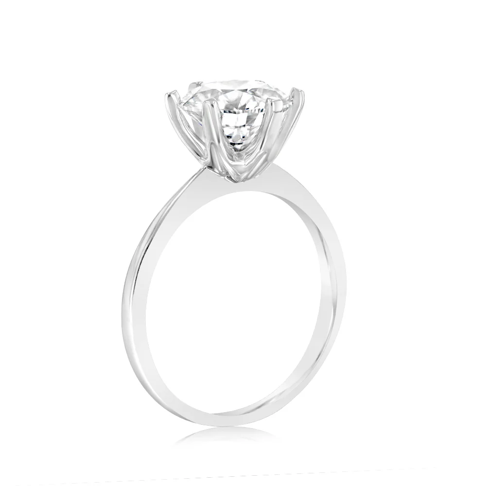Luminesce Lab Grown 3 Carat Certified Ring in 18ct White Gold - Image 3