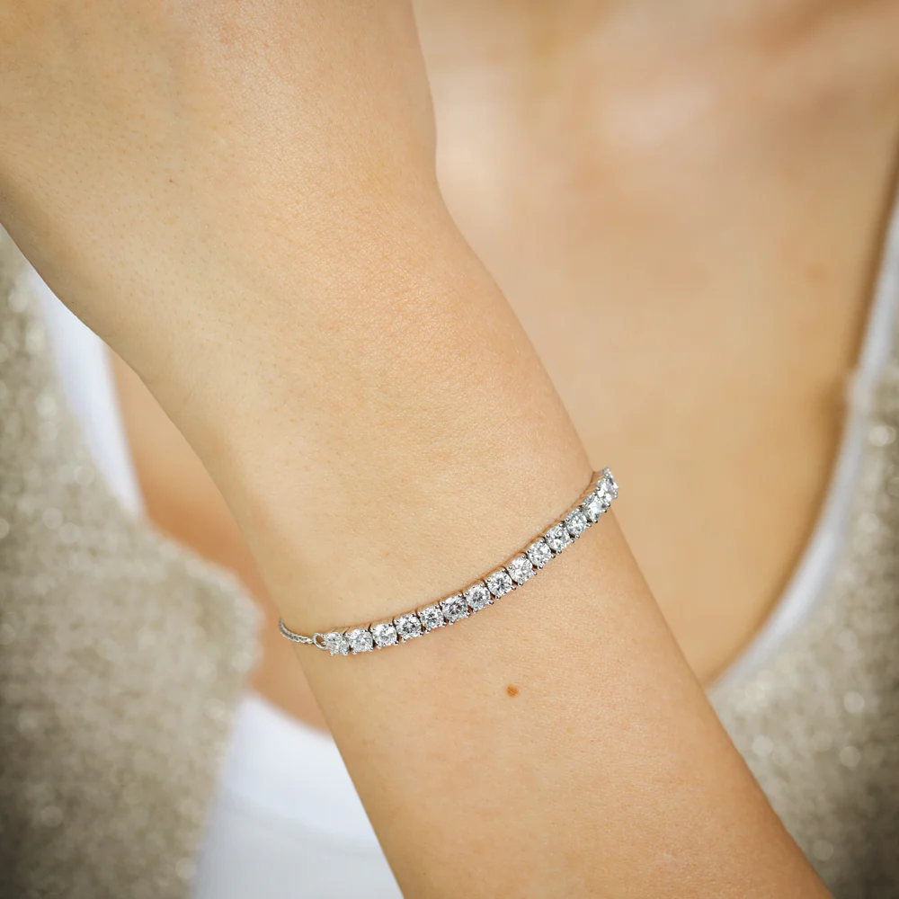 Luminesce Lab Grown 3 Carat Diamond Bolo Bracelet in Sterling Silver - Image 3