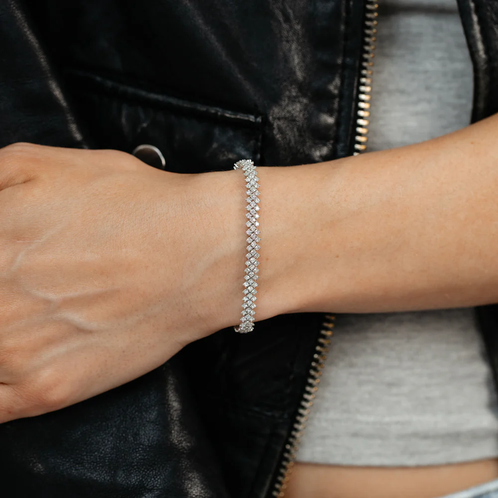 Luminesce Lab Grown 3 Carat Diamond Bracelet in Sterling Silver - Image 4