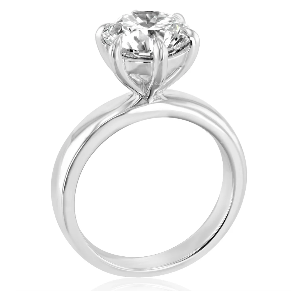 Luminesce Lab Grown 3 Carat Diamond Solitaire Ring in Platinum - Image 3