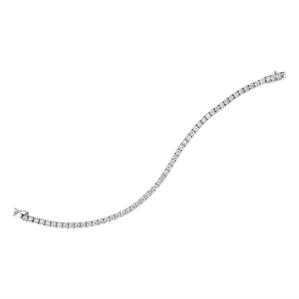 Luminesce Lab Grown 3 Carat Diamond Tennis Bracelet in 9ct White Gold - Image 4