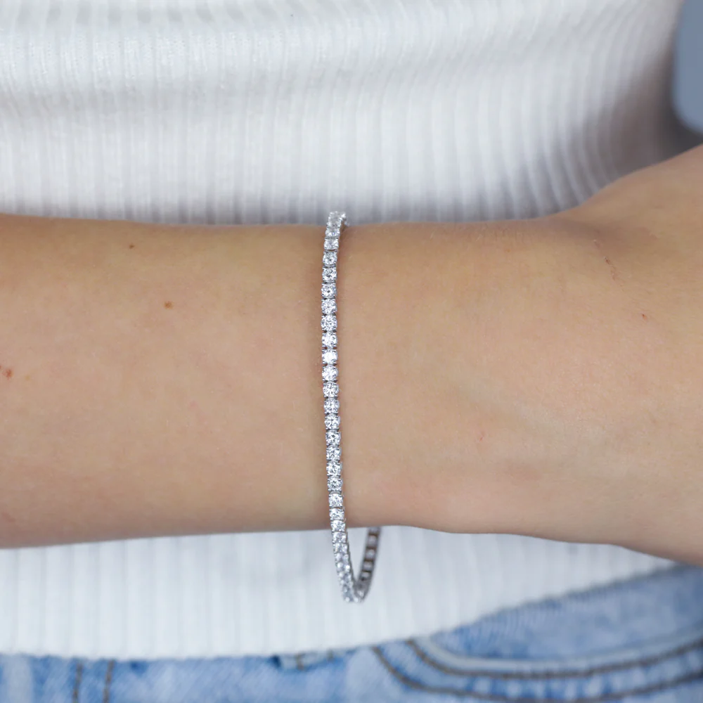 Luminesce Lab Grown 4 Carat Diamond Tennis Bracelet in 9ct White Gold - Image 3