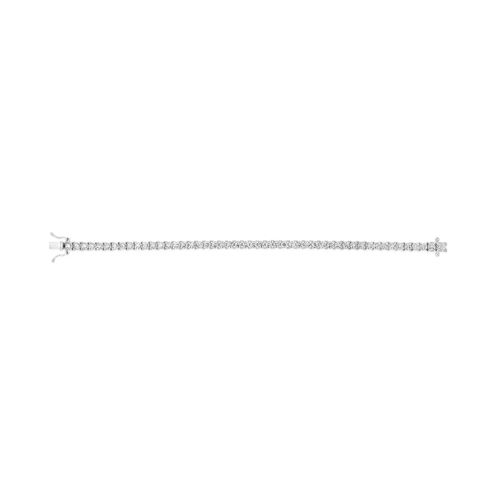 Luminesce Lab Grown 4 Carat Diamond Tennis Bracelet in 9ct White Gold - Image 2