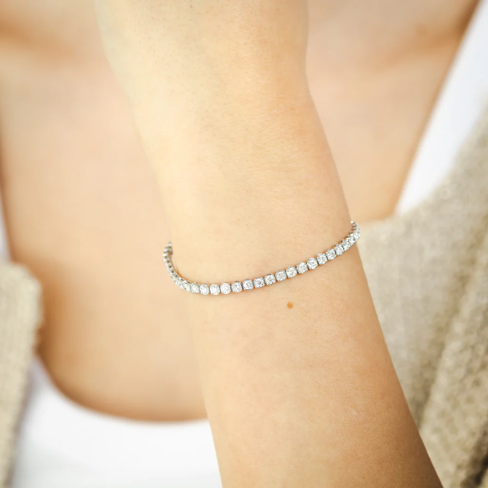Luminesce Lab Grown 4 Carat Diamond Tennis Bracelet in Platinum - Image 5