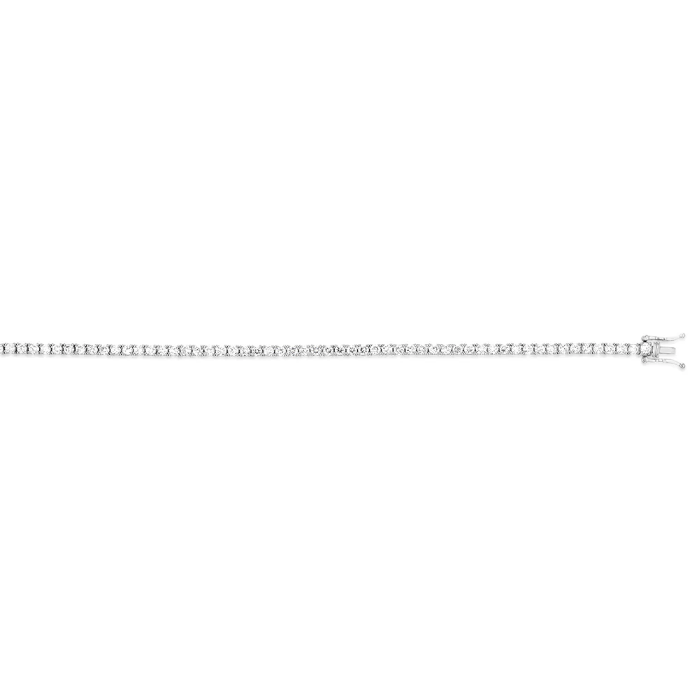Luminesce Lab Grown 4 Carat Diamond Tennis Bracelet in Sterling Silver - Image 2