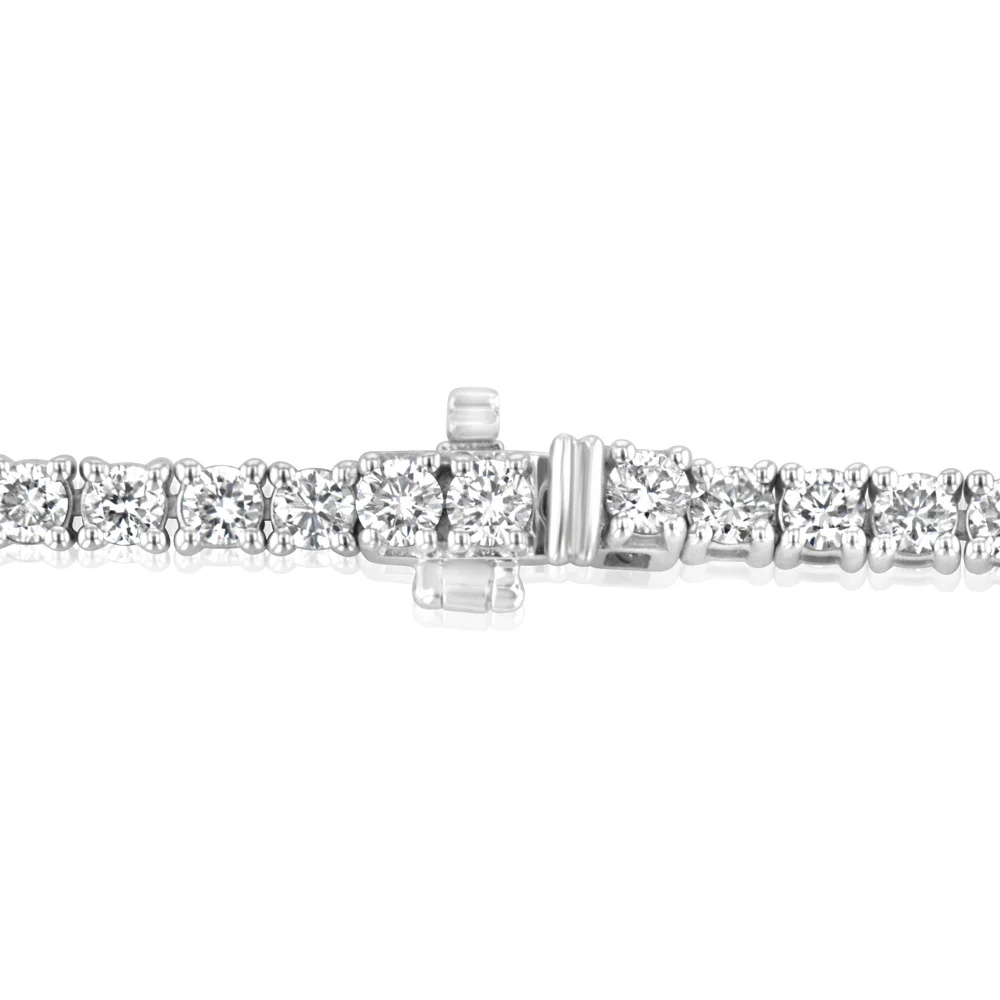 Luminesce Lab Grown 4 Carat Diamond Tennis Bracelet in Sterling Silver - Image 4