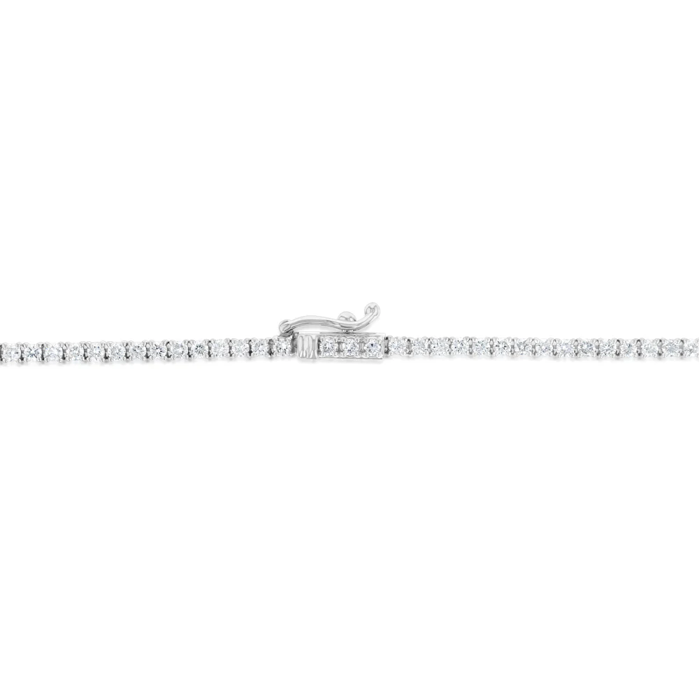 Luminesce Lab Grown 5 Carat Diamond 46cm Tennis Necklace in 9ct White Gold - Image 3