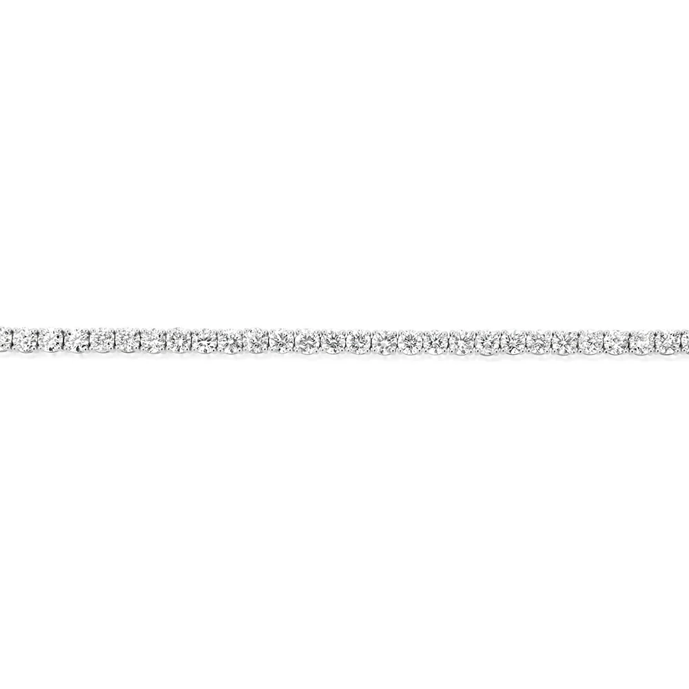 Luminesce Lab Grown 5 Carat Diamond Tennis Bracelet in 9ct White Gold - Image 3