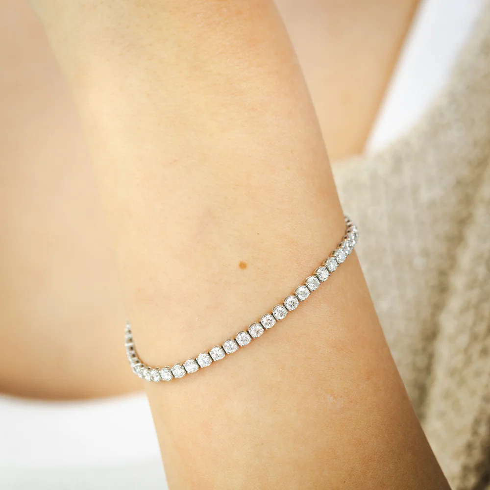 Luminesce Lab Grown 5 Carat Diamond Tennis Bracelet in Platinum - Image 5