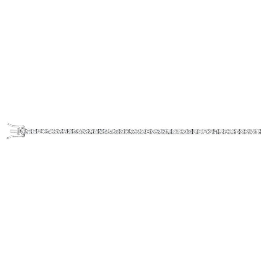 Luminesce Lab Grown 5 Carat Diamond Tennis Bracelet in Sterling Silver - Image 2