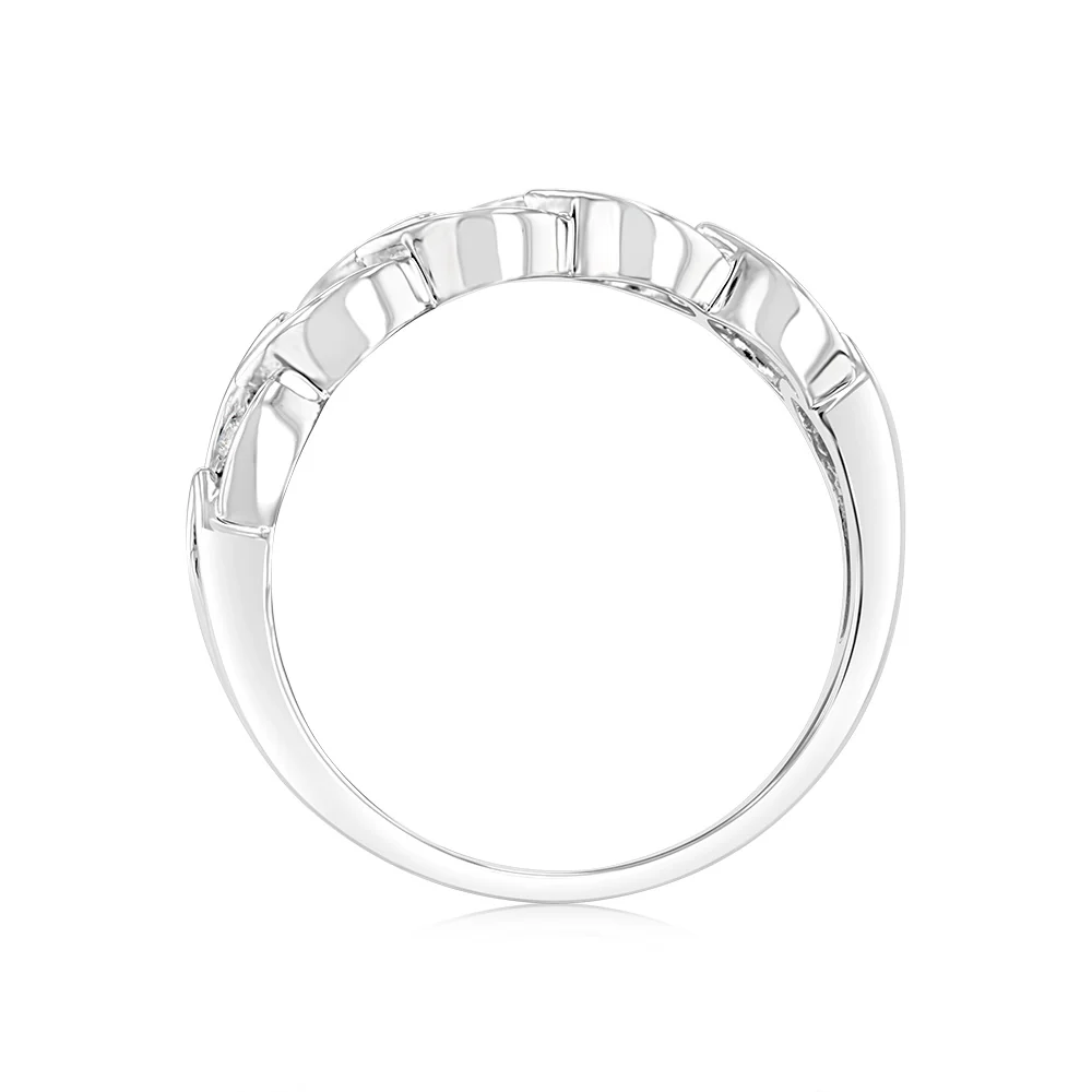 Luminesce Lab Grown 5 Diamonds Ring in Sterling Silver - Image 3