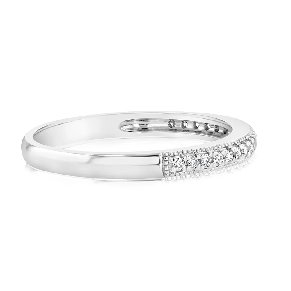 Luminesce Lab Grown 9ct White Gold 1/10 Carat Diamond Eternity Ring - Image 2
