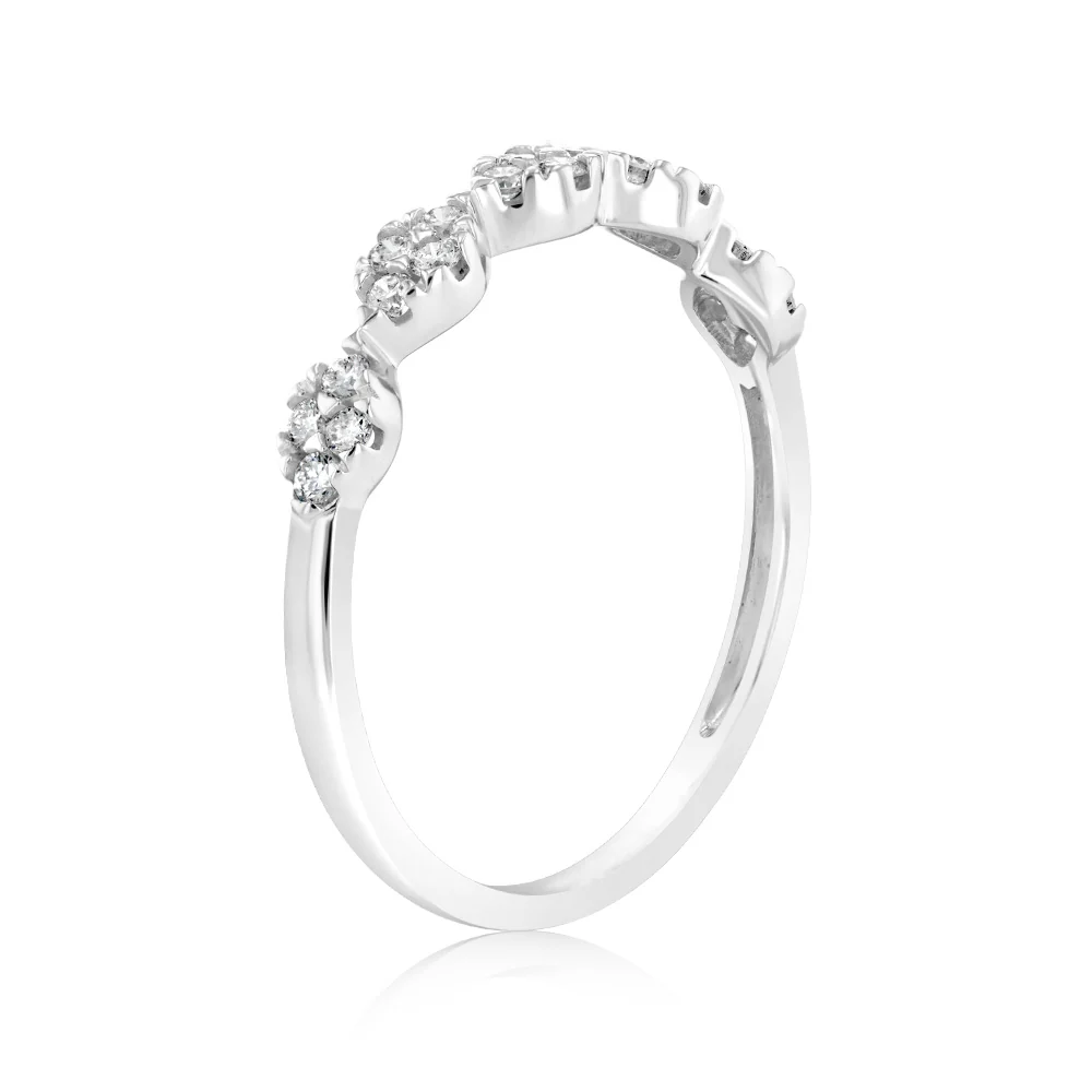 Luminesce Lab Grown 9ct White Gold 1/4 Carat Diamond Dress Ring - Image 3