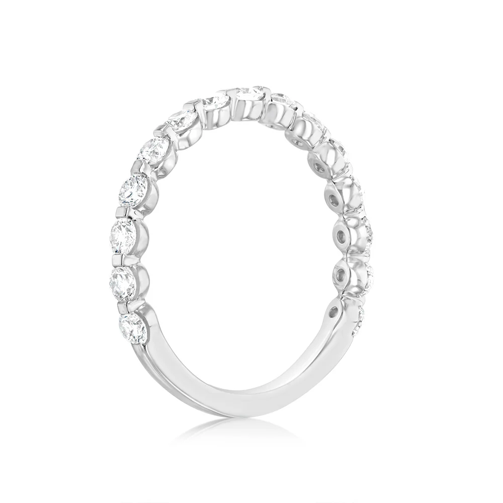 Luminesce Lab Grown 9ct White Gold 1 Carat Diamond Eternity Ring - Image 3
