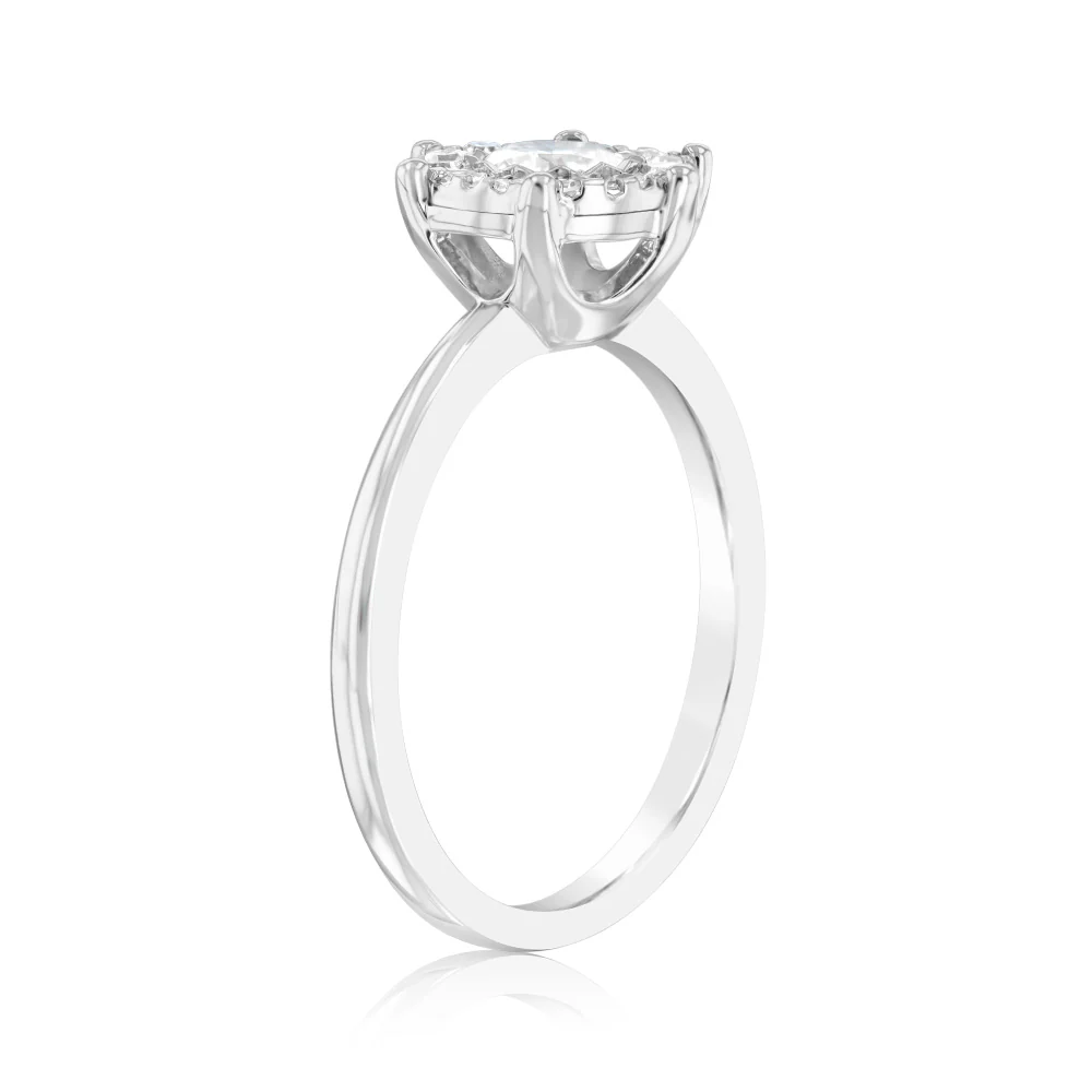 Luminesce Lab Grown 9ct White Gold "2.25 Carat Look" 1/2 Carat Diamond Ring - Image 3