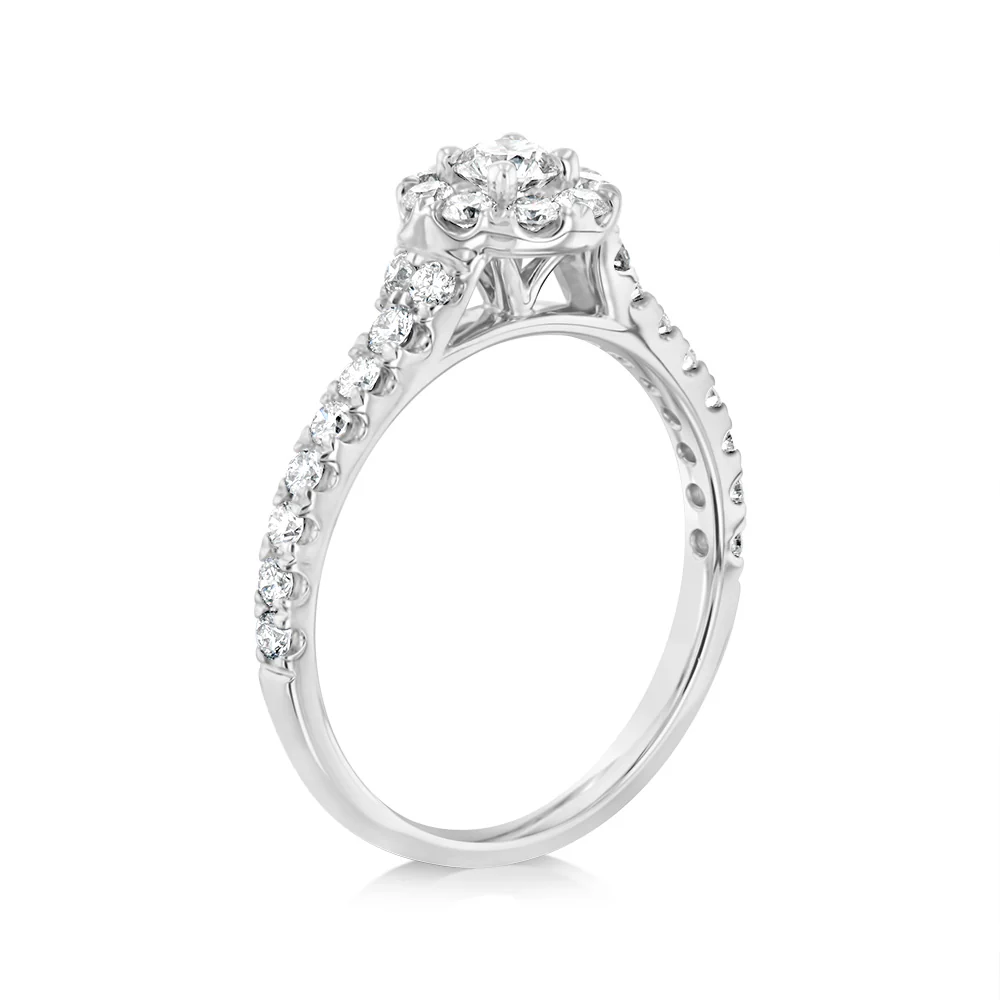 Luminesce Lab Grown 9ct White Gold 3/4 Carat Diamond Ring - Image 3
