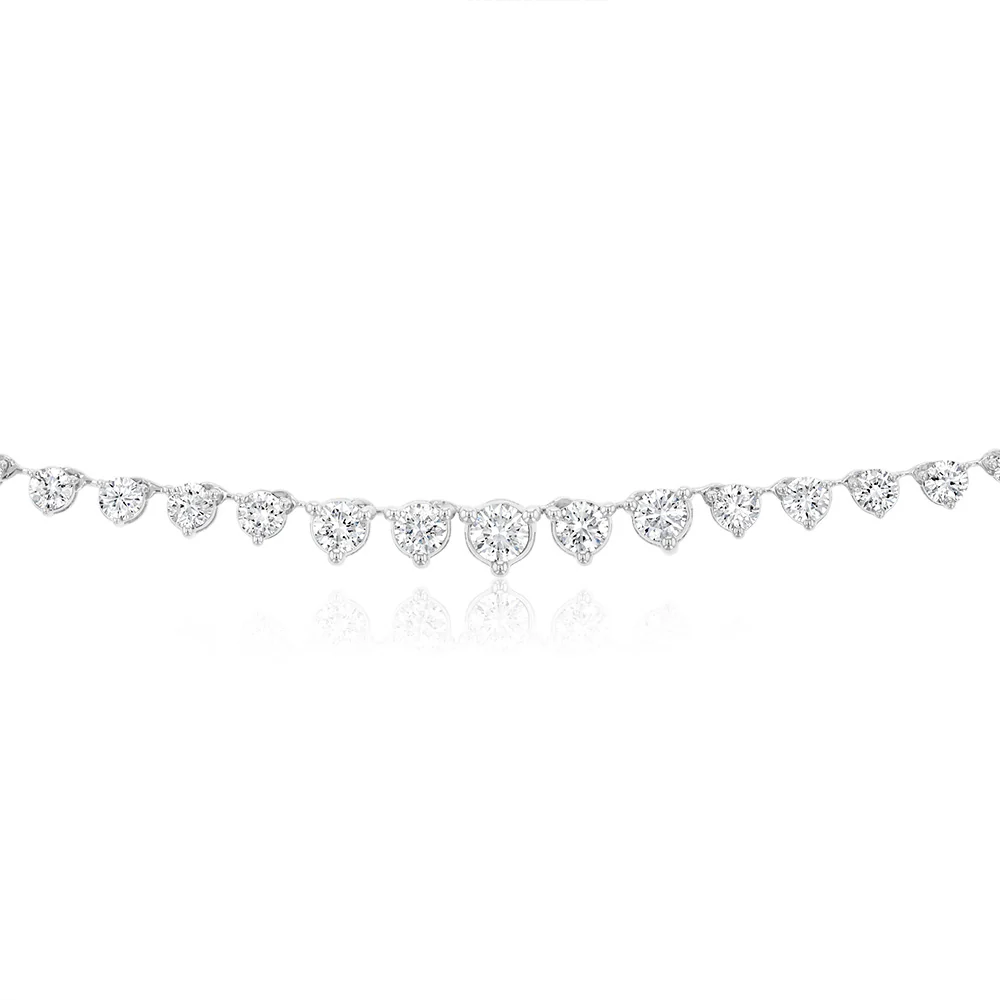 Luminesce Lab Grown 9ct White Gold 3 Carat Diamond Necklace - Image 3