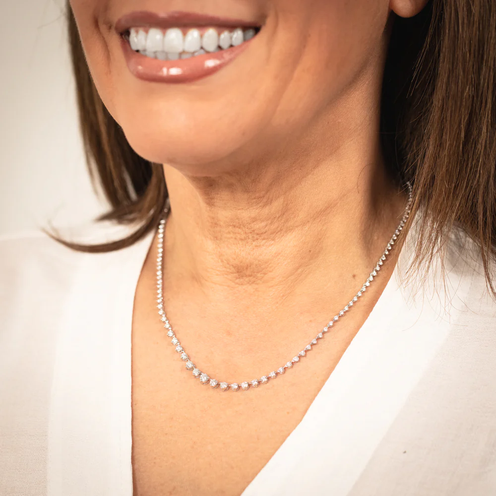 Luminesce Lab Grown 9ct White Gold 3 Carat Diamond Necklace - Image 4