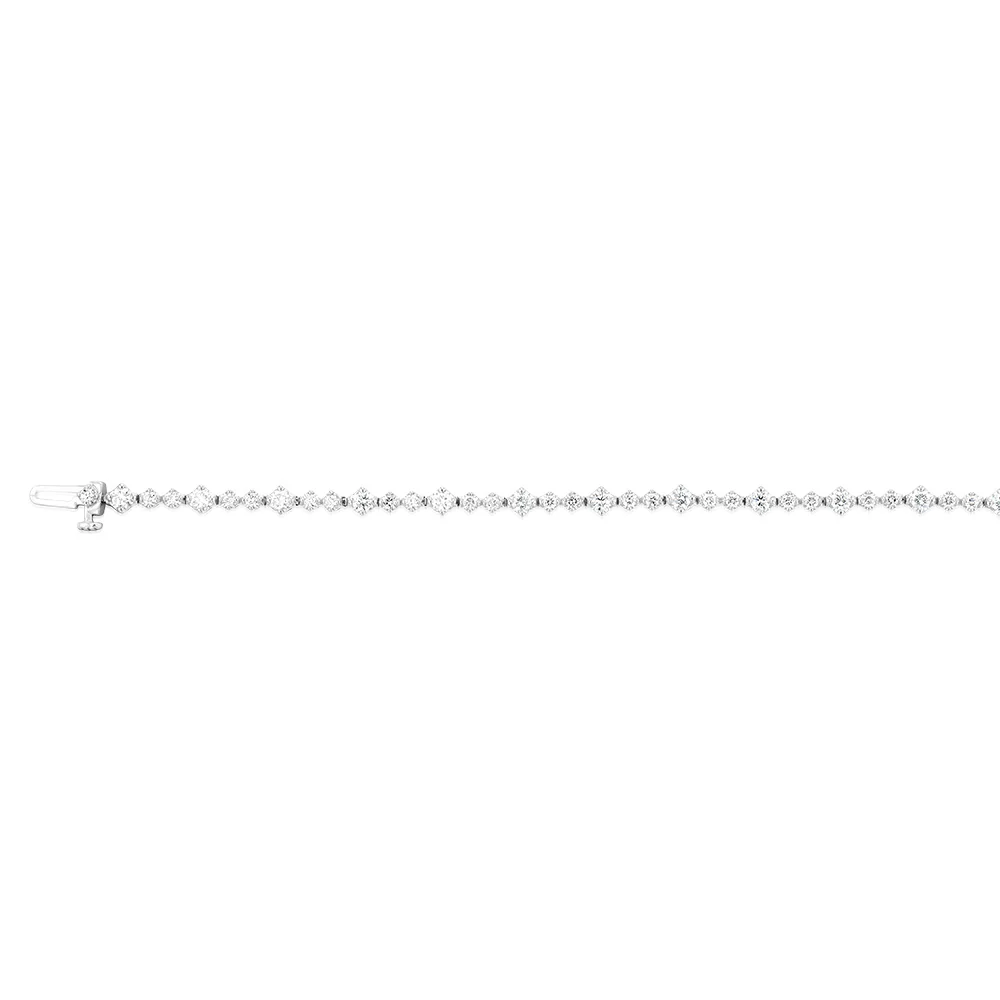 Luminesce Lab Grown 9ct White Gold with 1.5 Carat Fancy Diamond Bracelet - Image 2
