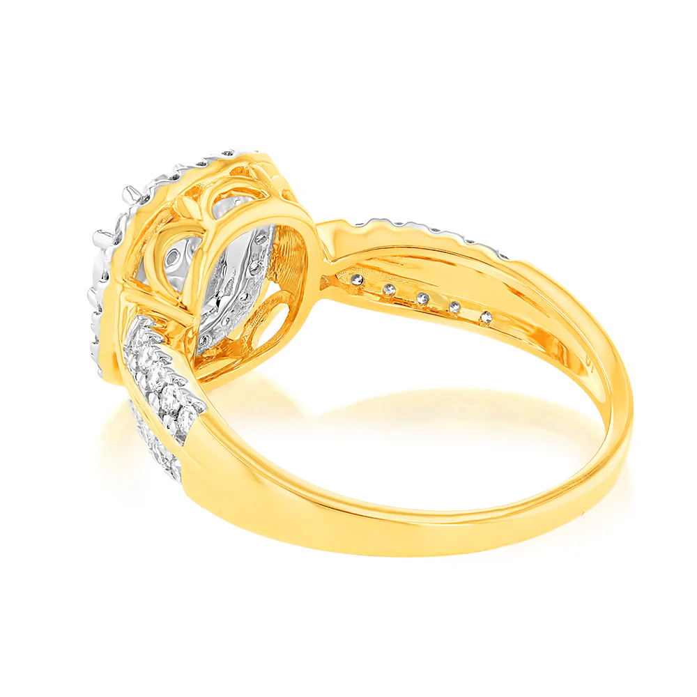 Luminesce Lab Grown 9ct Yellow Gold 1/2 Carat Diamond Ring - Image 3