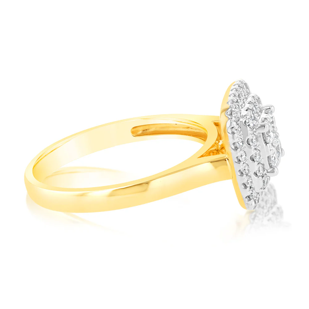 Luminesce Lab Grown 9ct Yellow Gold 1/2 Carat Diamond Ring - Image 2
