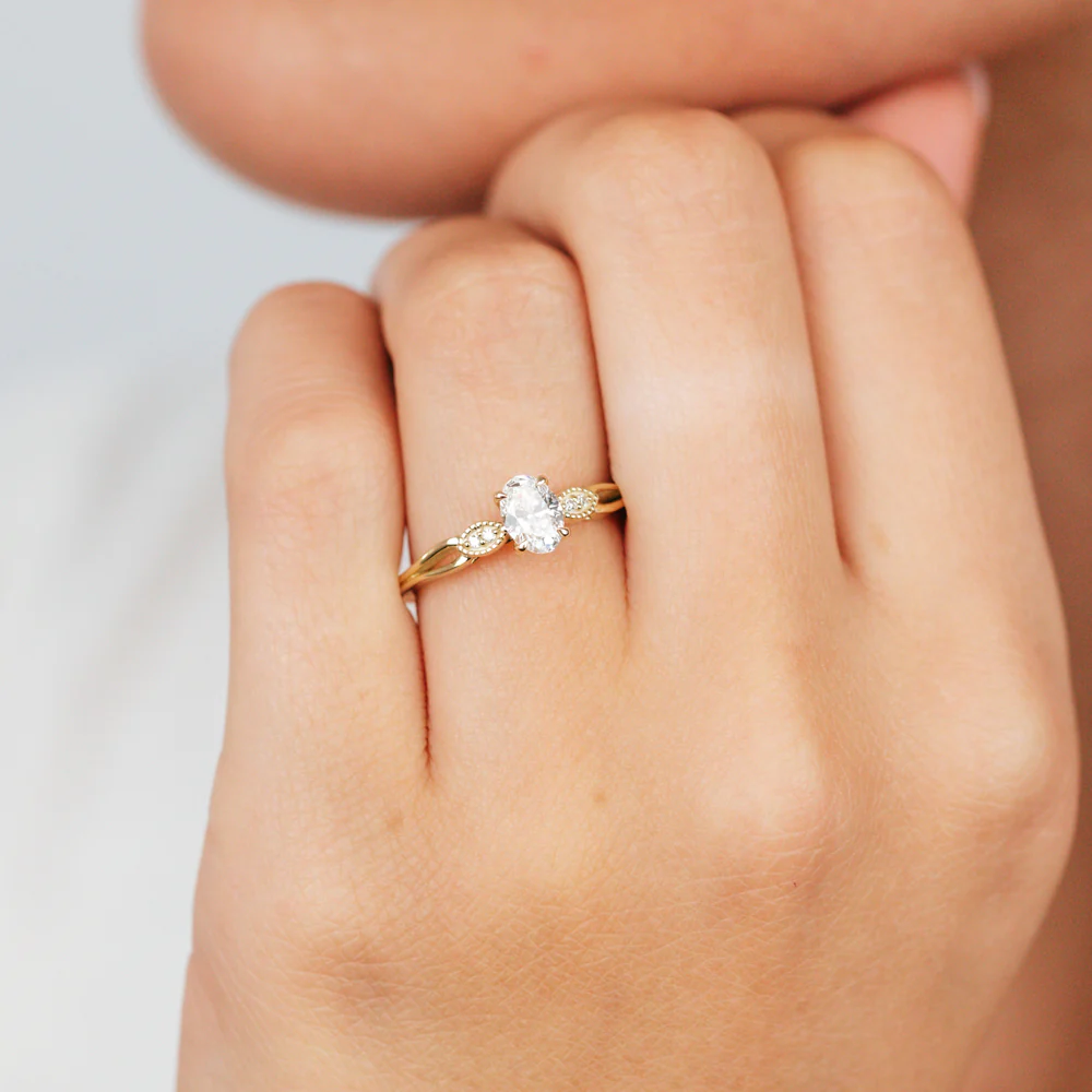 Luminesce Lab Grown 9ct Yellow Gold 1/2 Carat Diamond Solitaire Fancy Ring - Image 4