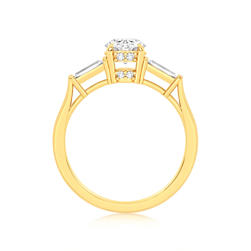 Luminesce Lab Grown 9ct Yellow Gold 1.20 Carat Diamond Solitaire Fancy Ring - Image 2