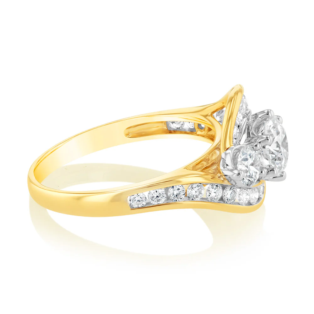 Luminesce Lab Grown 9ct Yellow Gold 1.5 Carat Diamond Ring - Image 2